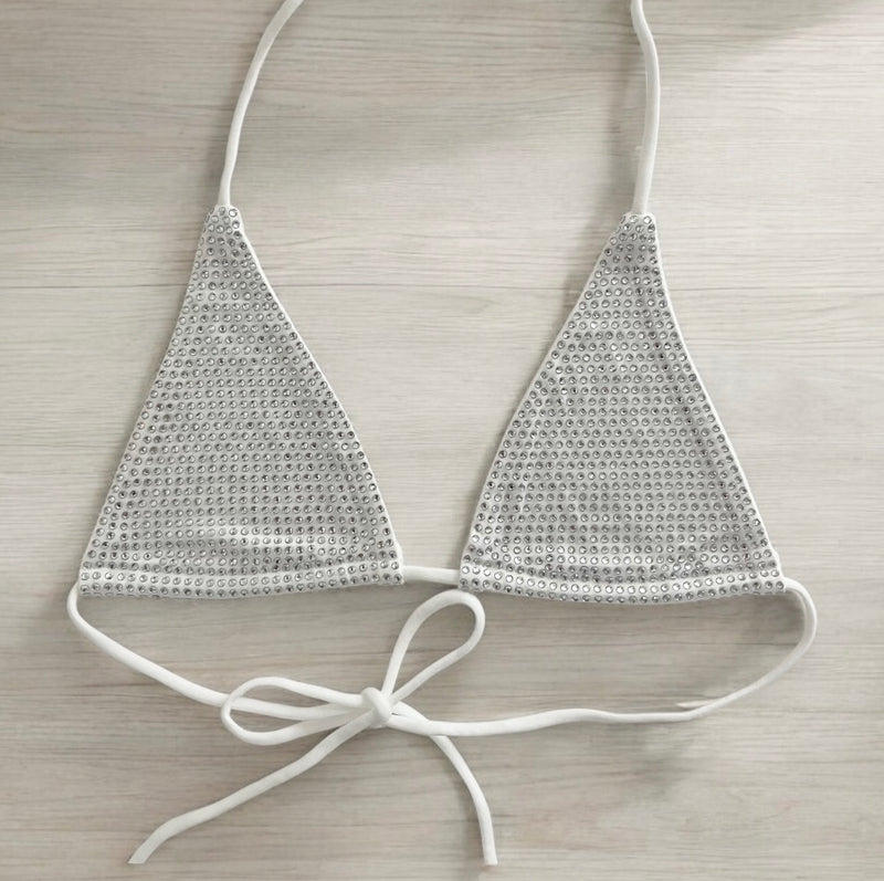 11:11 Bikini Top (White Crystal)